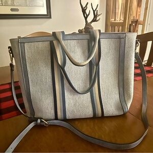 Elegant Cream and Blue Women's Tote Bag